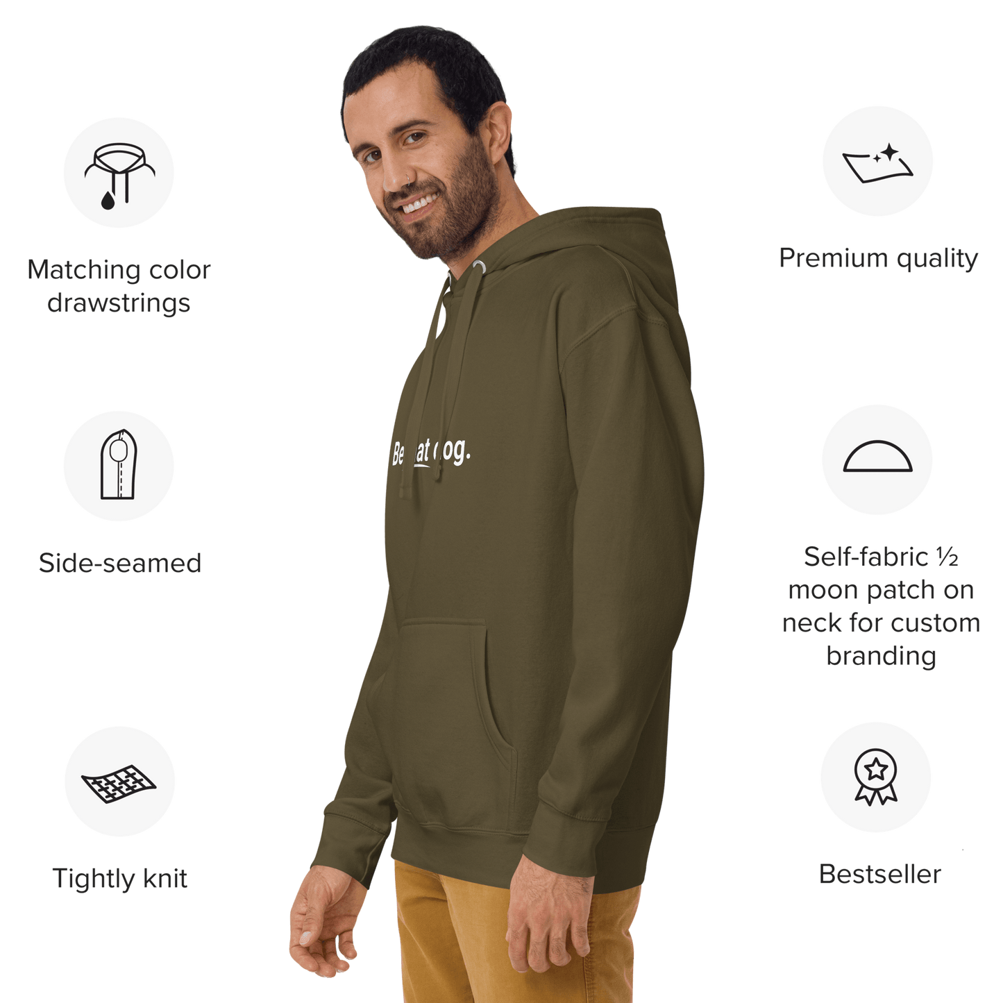 Be That Dog Simple Statement Hoodie – Minimalist & Confident Dog Lover Hoodie - THiNK LiKE A DOG®