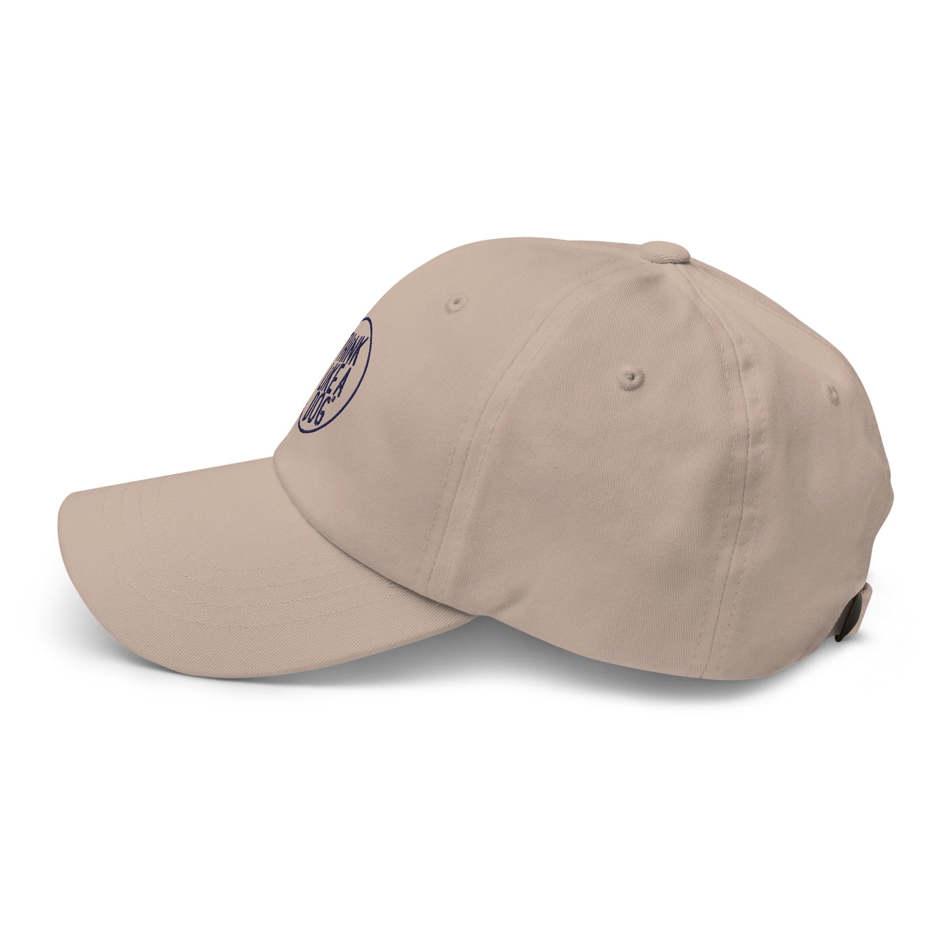 Classic navy Dog Lover Dad Hat by THiNK LiKE A DOG® featuring the signature Think Like a Dog logo—an ideal stylish gift for any canine enthusiast.