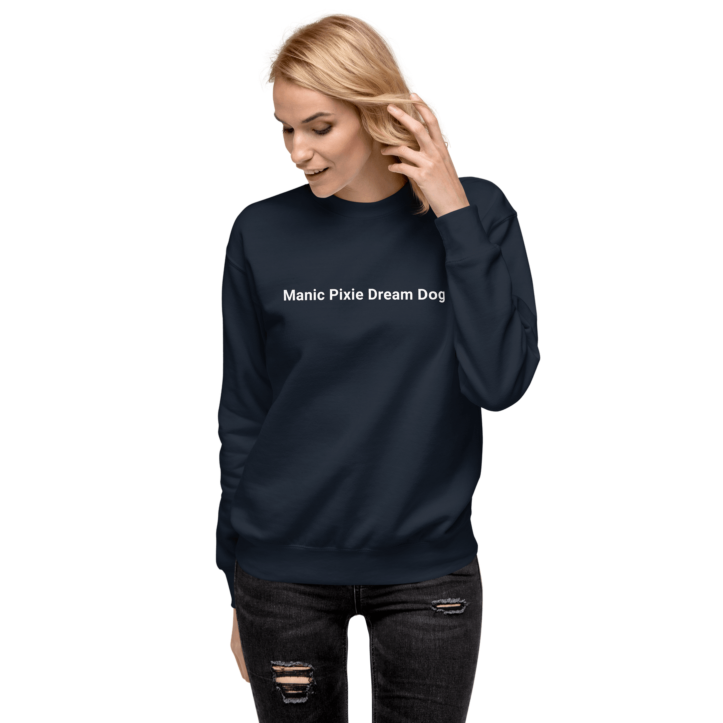 Minimalist Manic Pixie Dream Dog Sweatshirt – Simple & Stylish for Dog Lovers - THiNK LiKE A DOG®