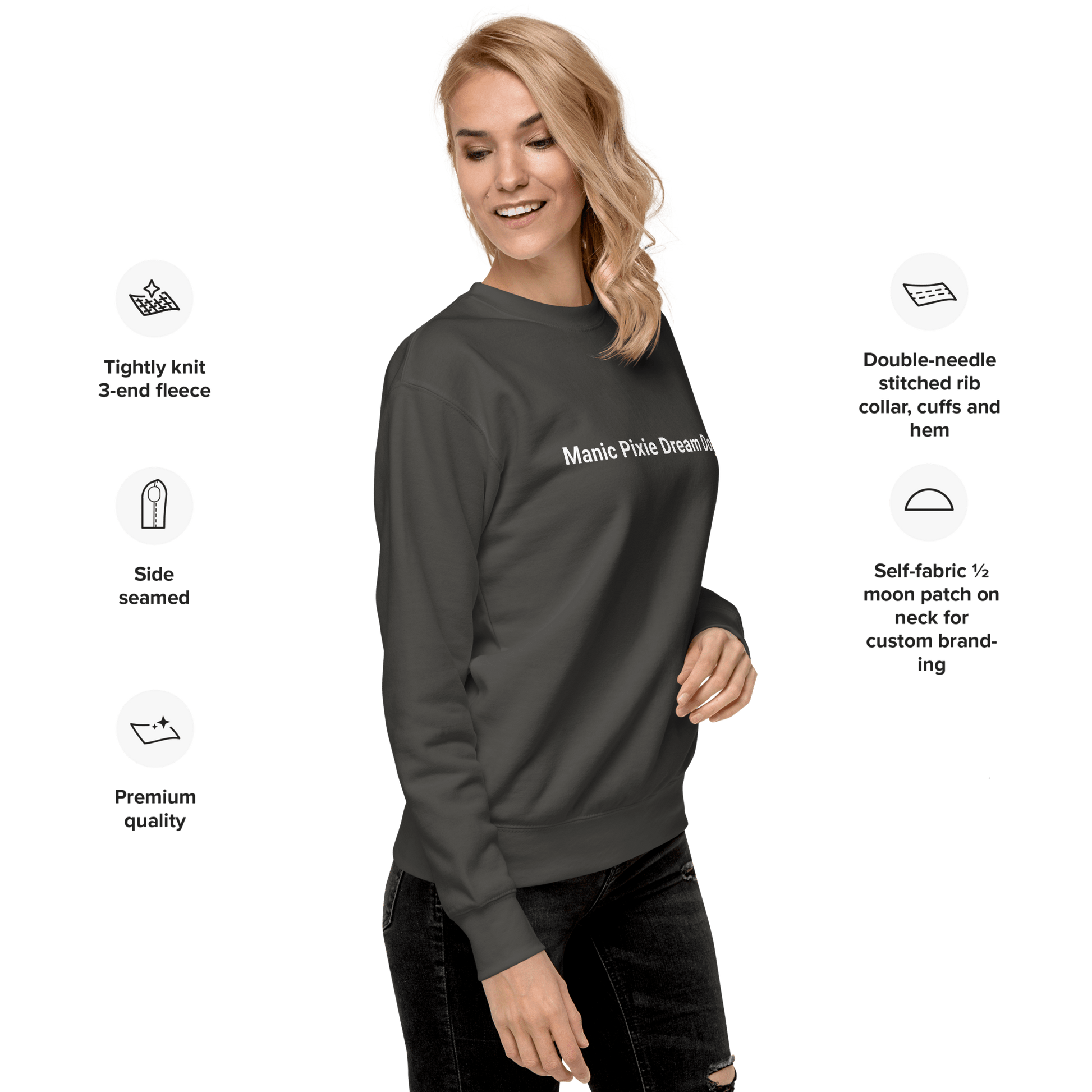 Minimalist Manic Pixie Dream Dog Sweatshirt – Simple & Stylish for Dog Lovers - THiNK LiKE A DOG®