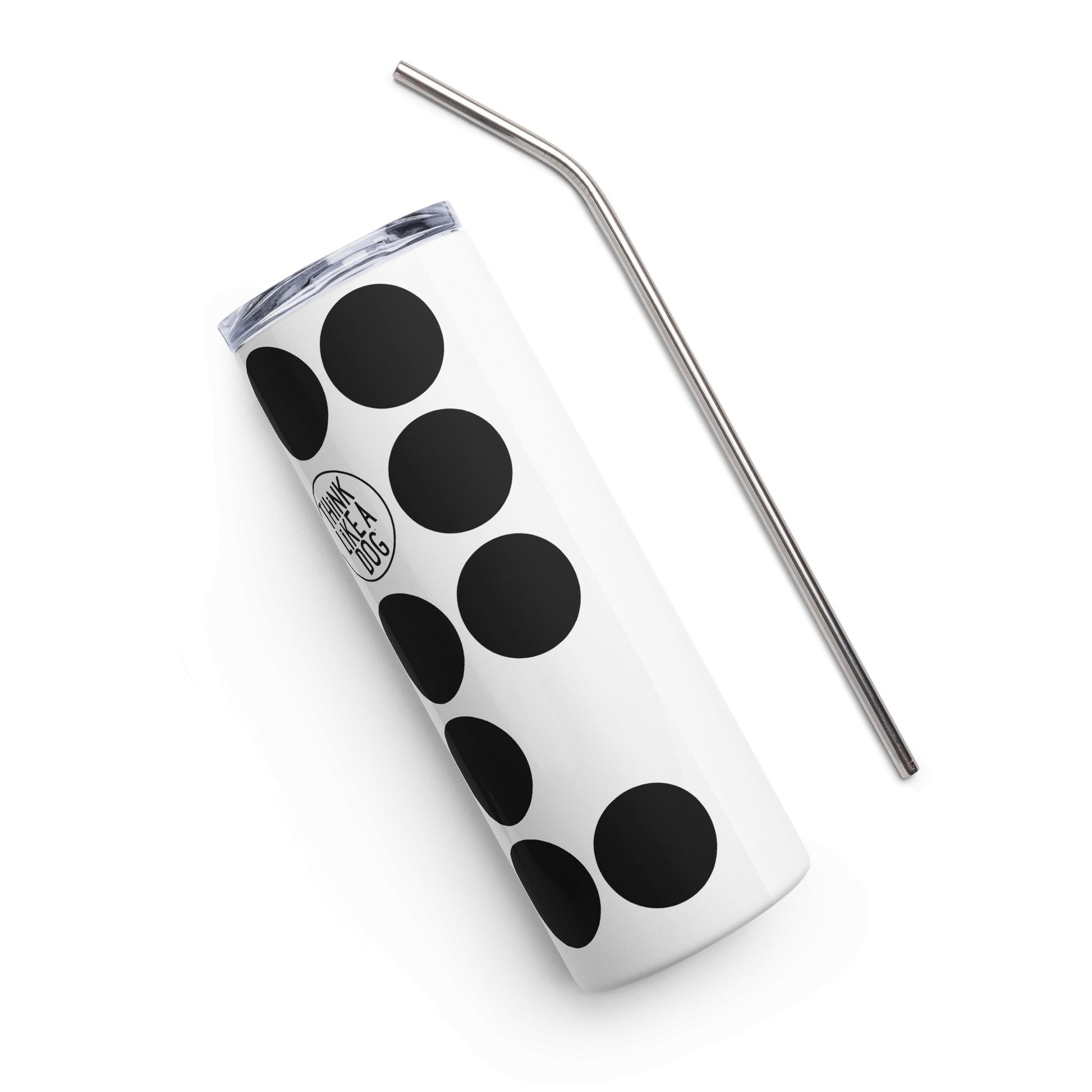 THiNK LiKE A DOG® Black Spots on White Stainless Steel Tumbler - THiNK LiKE A DOG®
