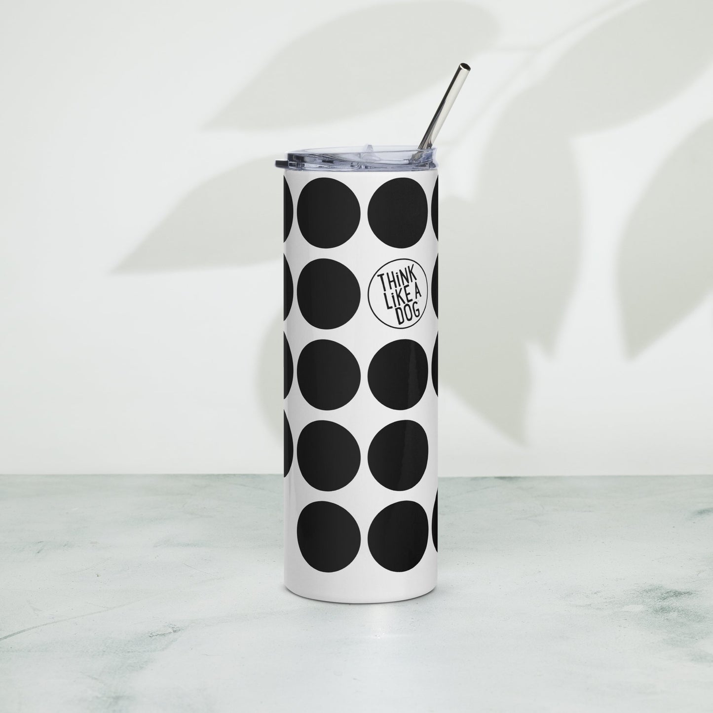 THiNK LiKE A DOG® Black Spots on White Stainless Steel Tumbler - THiNK LiKE A DOG®