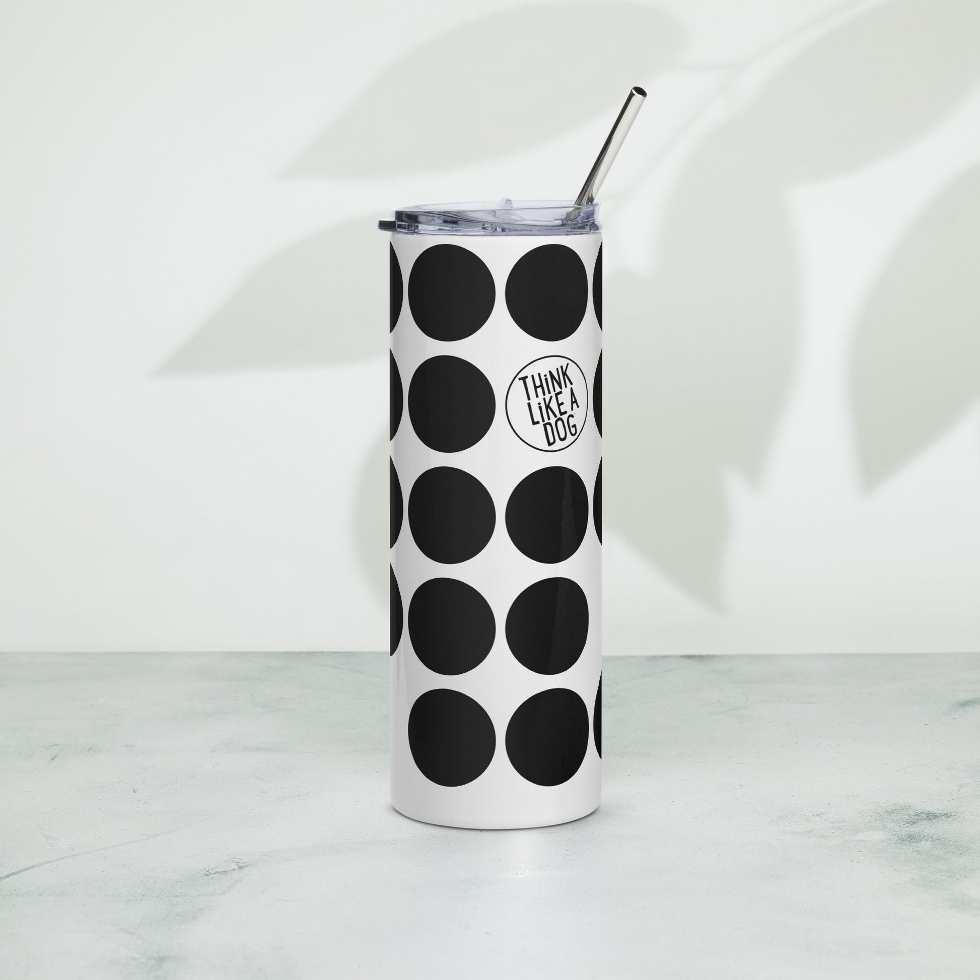 THiNK LiKE A DOG® Black Spots on White Stainless Steel Tumbler - THiNK LiKE A DOG®