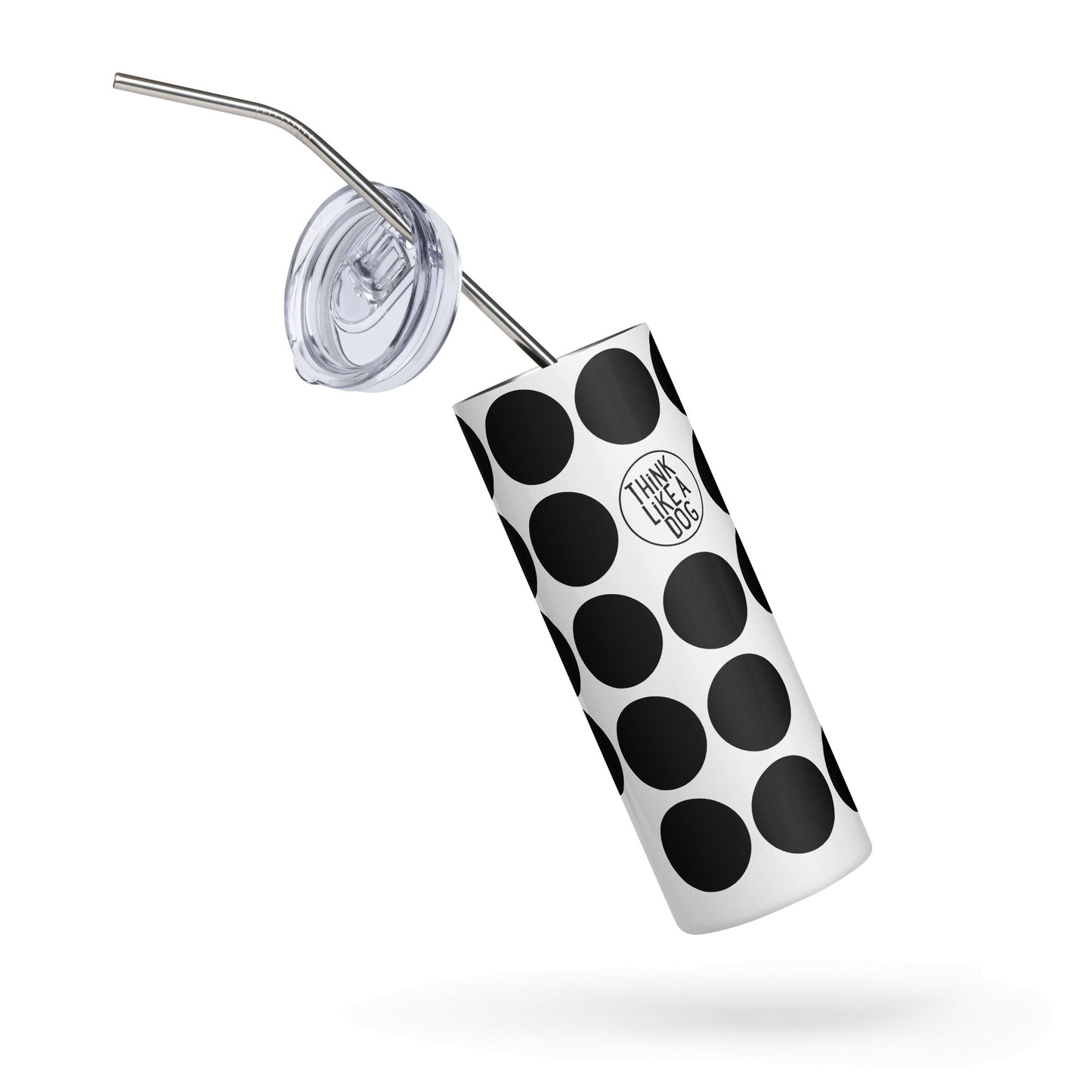 THiNK LiKE A DOG® Black Spots on White Stainless Steel Tumbler - THiNK LiKE A DOG®