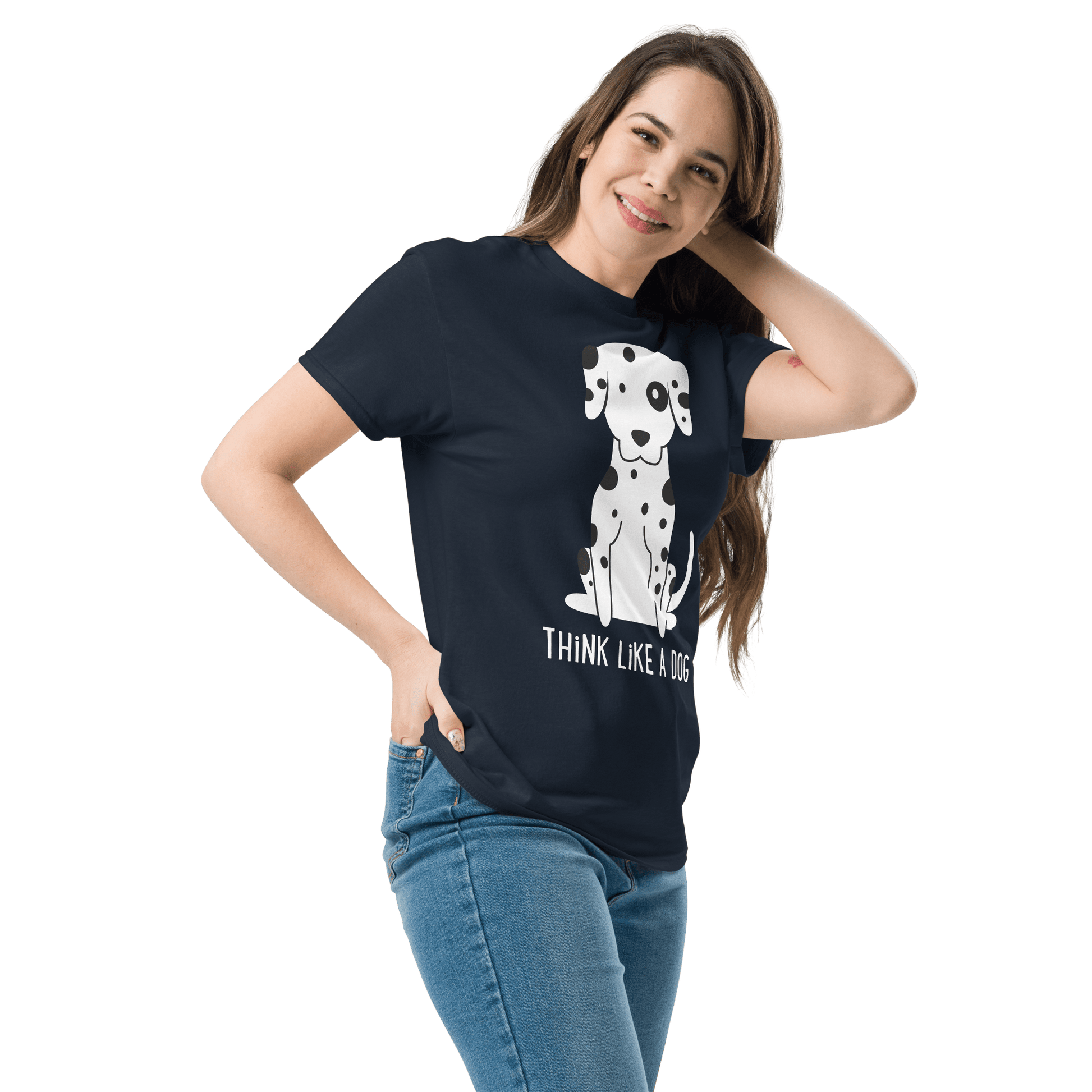 THiNK LiKE A DOG Classic Dalmatian Tee – Cute & Quirky Dog Lover Shirt - THiNK LiKE A DOG®