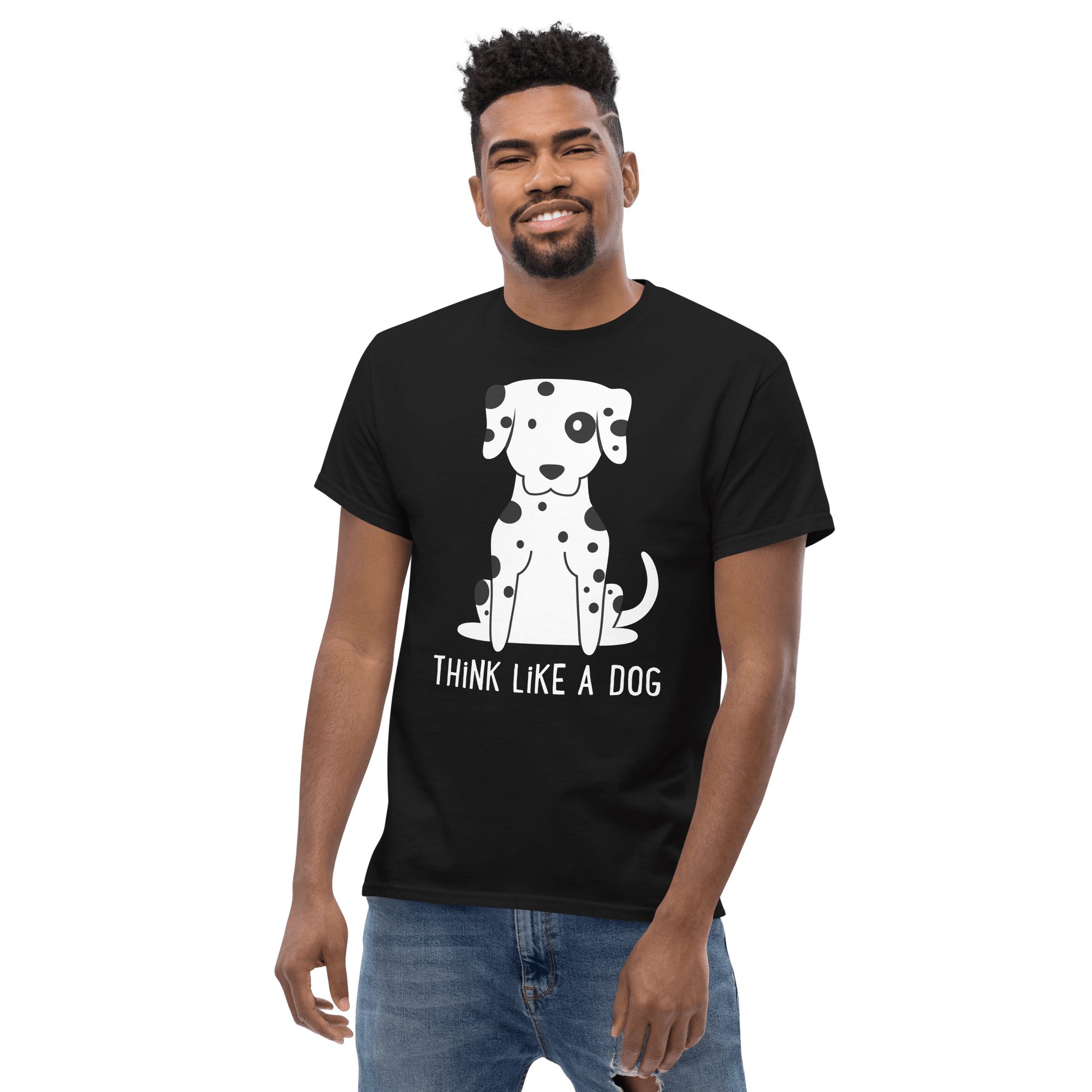 THiNK LiKE A DOG Classic Dalmatian Tee – Cute & Quirky Dog Lover Shirt - THiNK LiKE A DOG®
