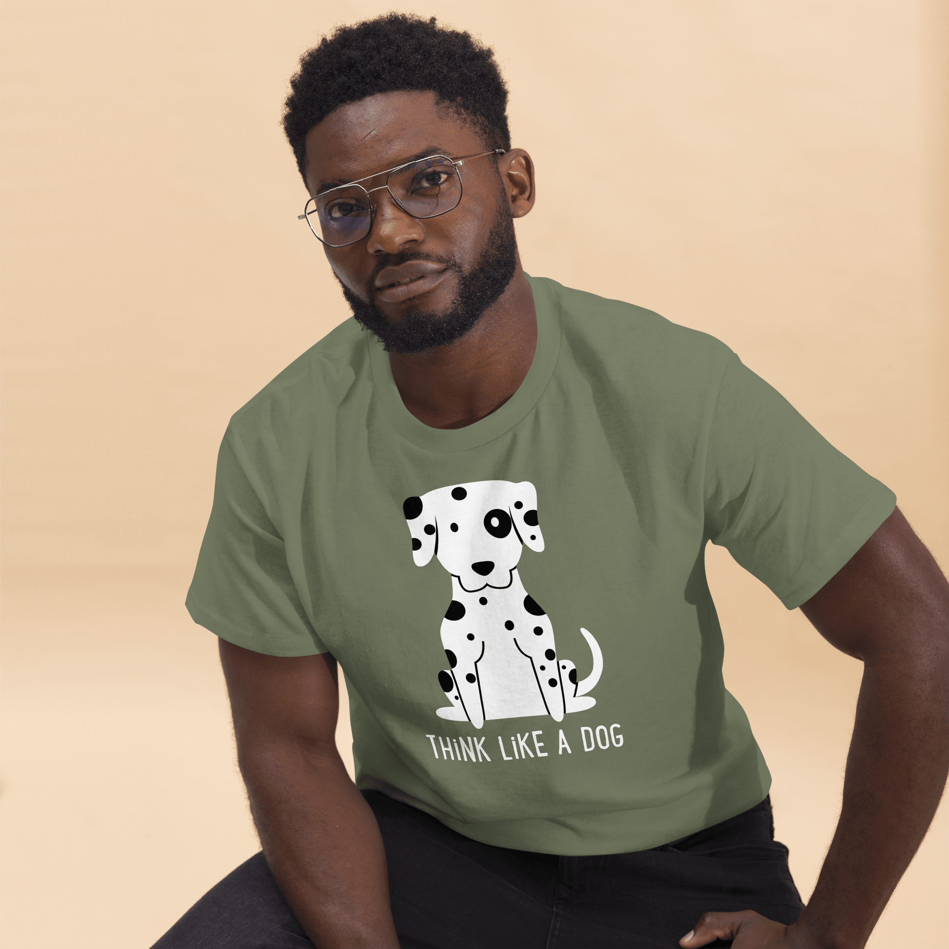 THiNK LiKE A DOG Classic Dalmatian Tee – Cute & Quirky Dog Lover Shirt - THiNK LiKE A DOG®