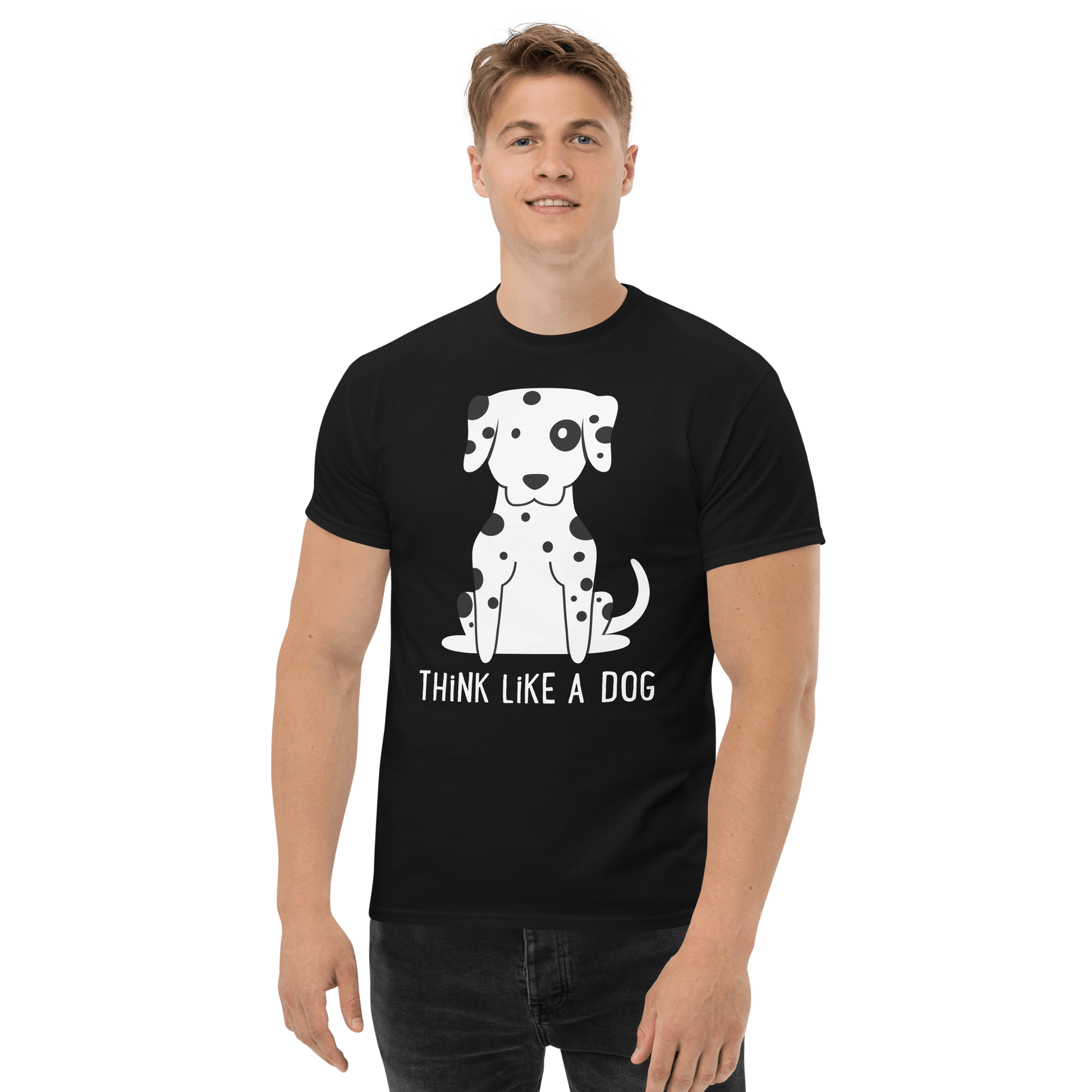 THiNK LiKE A DOG Classic Dalmatian Tee – Cute & Quirky Dog Lover Shirt - THiNK LiKE A DOG®