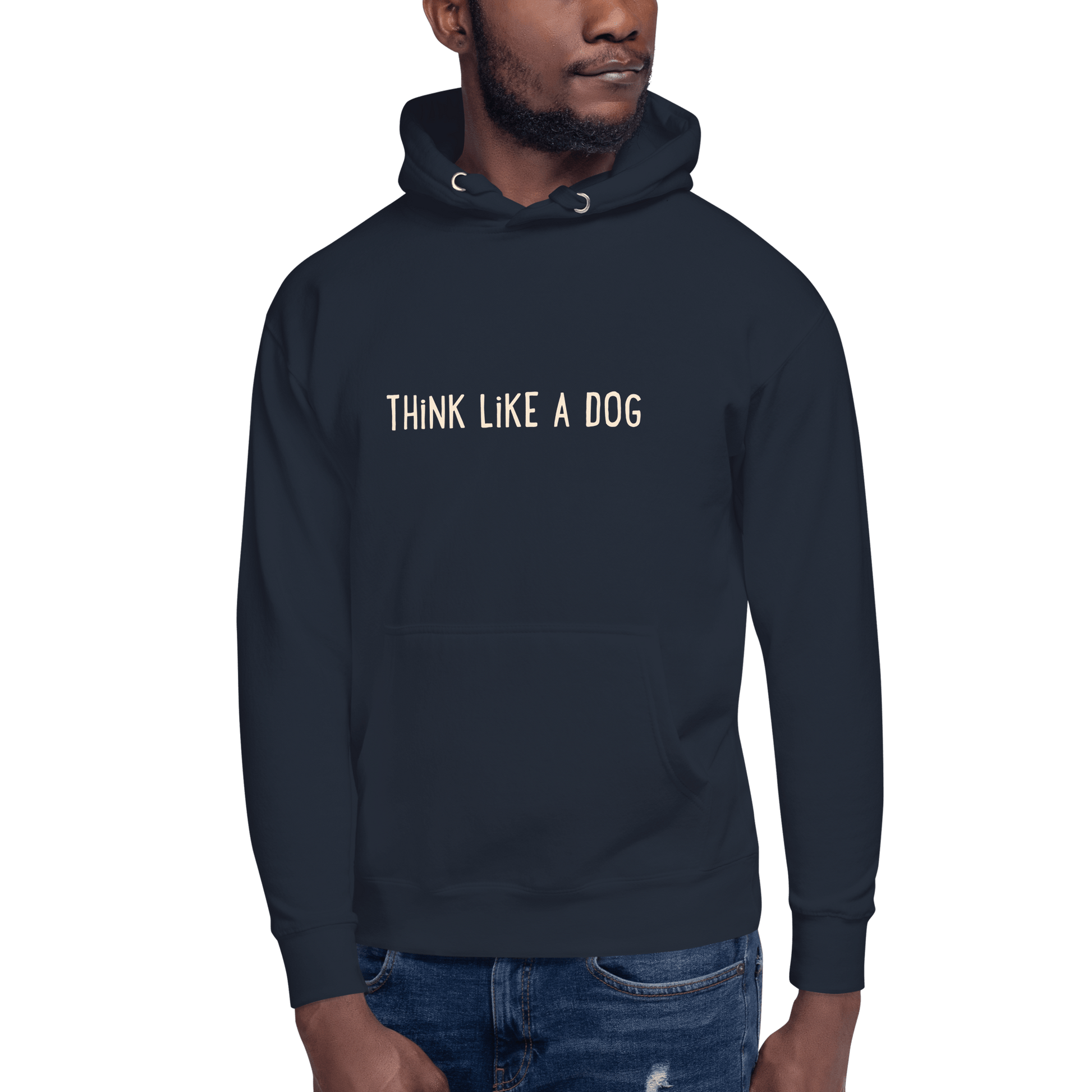 THiNK LiKE A DOG Premium Hoodie | Cozy Dog Lover Apparel with Logo - THiNK LiKE A DOG®