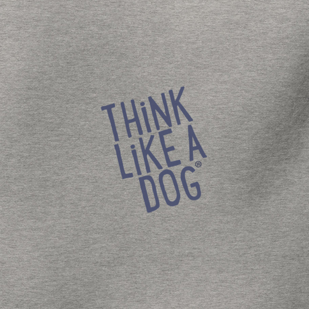 THiNK LiKE A DOG® — Carbon Grey Sweatshirt, product flat-lay view
