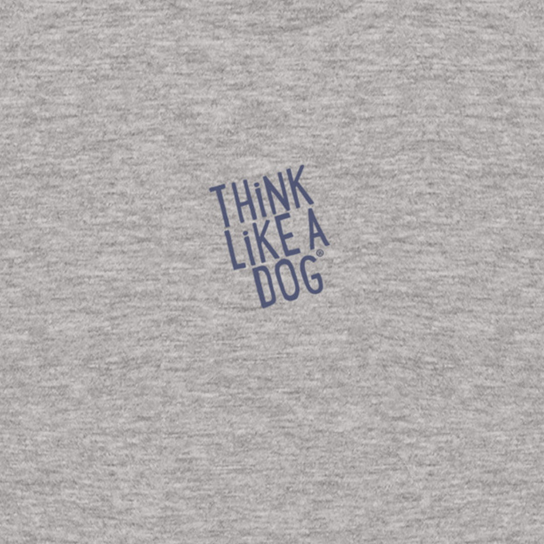 THiNK LiKE A DOG® — Sport Grey Tee — product view | THiNK LiKE A DOG®