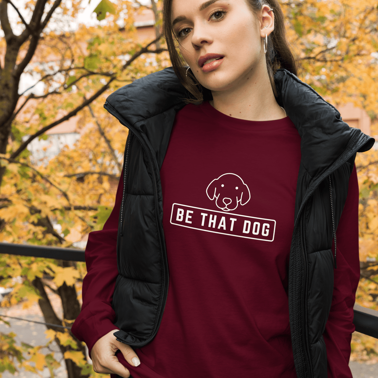 Be THAT Dog Minimalist Long Sleeve Tee – Sleek & Stylish Dog Lover Shirt - THiNK LiKE A DOG®