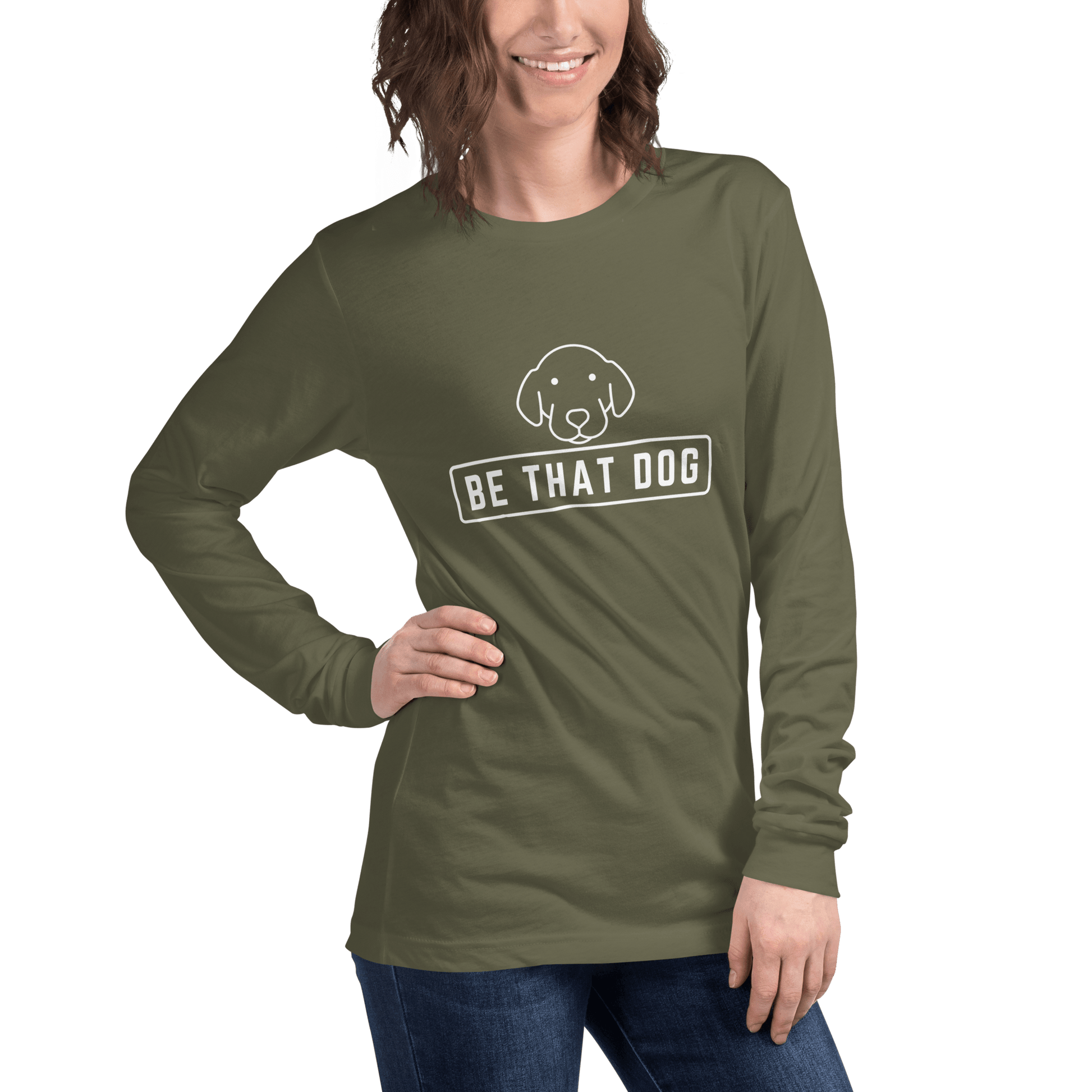 Be THAT Dog Minimalist Long Sleeve Tee – Sleek & Stylish Dog Lover Shirt - THiNK LiKE A DOG®