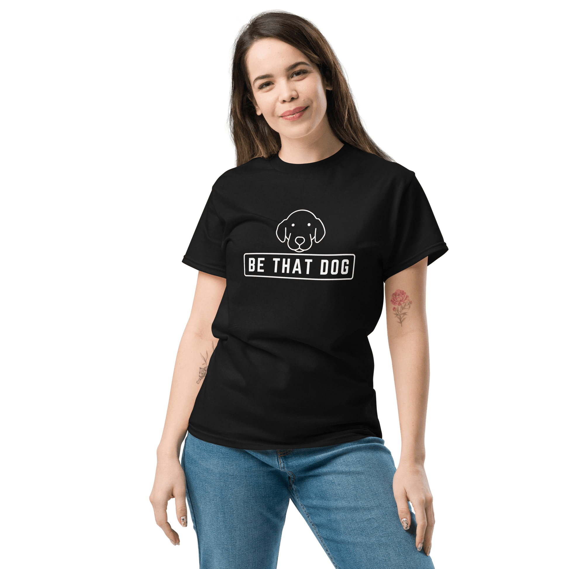 Be THAT Dog Minimalist Pup Face Tee – Classic & Confident Dog Lover Shirt - THiNK LiKE A DOG®