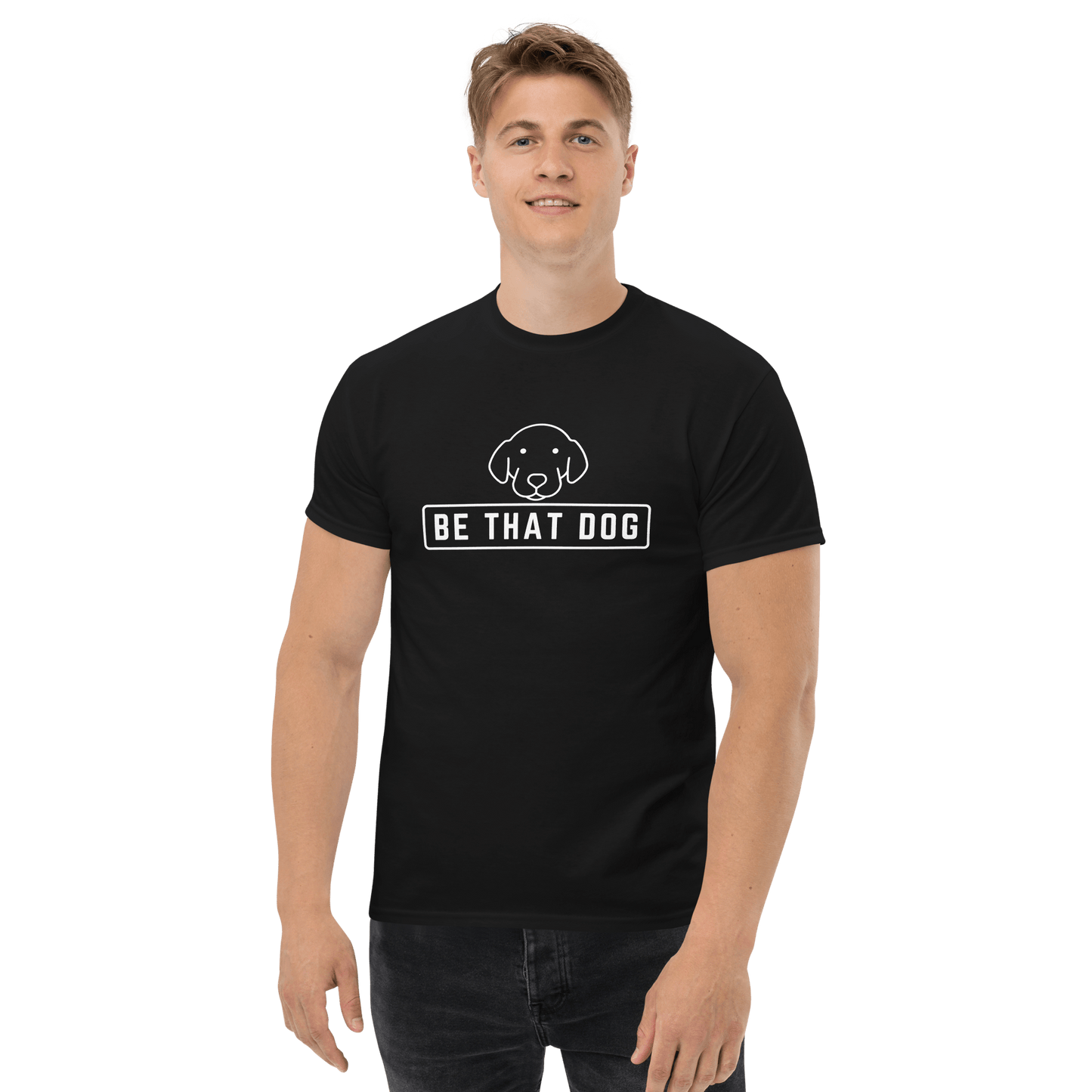 Be THAT Dog Minimalist Pup Face Tee – Classic & Confident Dog Lover Shirt - THiNK LiKE A DOG®