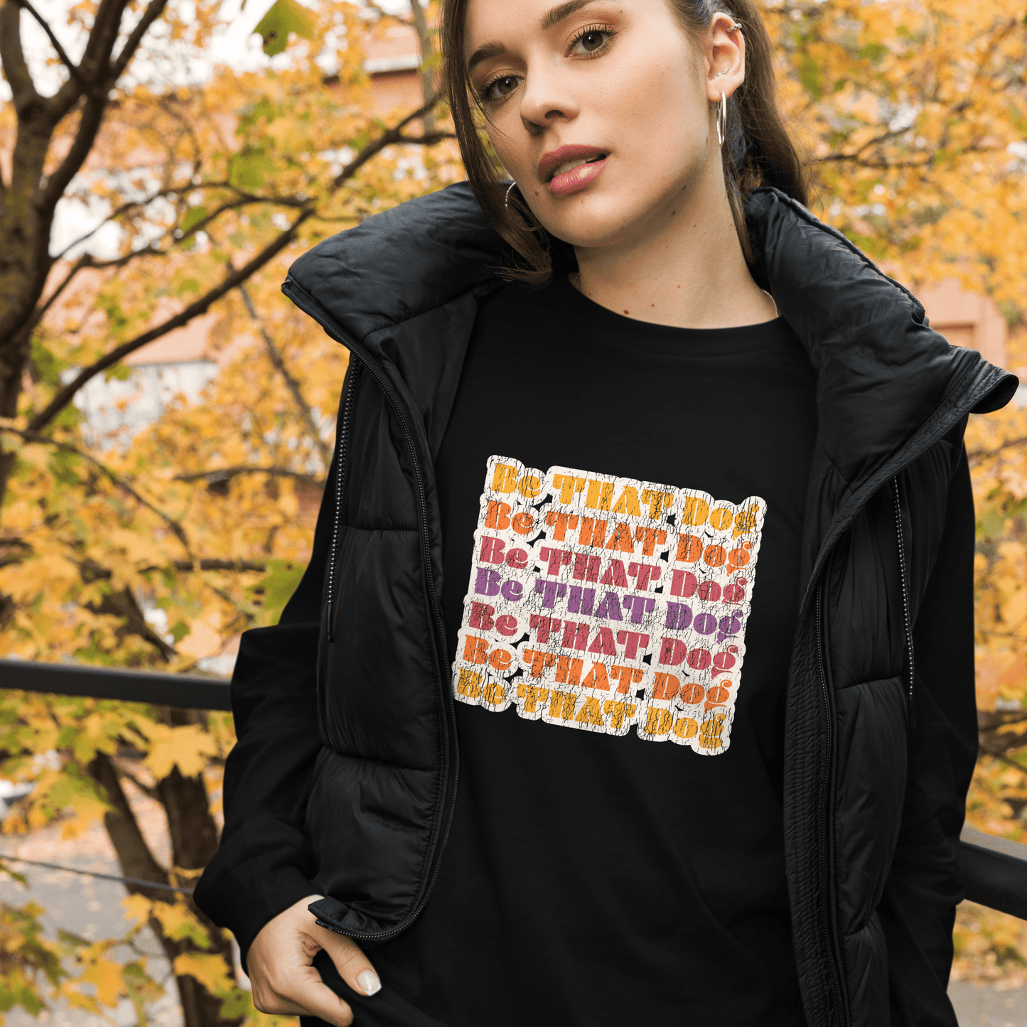 Be That Dog Retro Long Sleeve Tee – ‘70s - Inspired Dog Lover Shirt - THiNK LiKE A DOG®