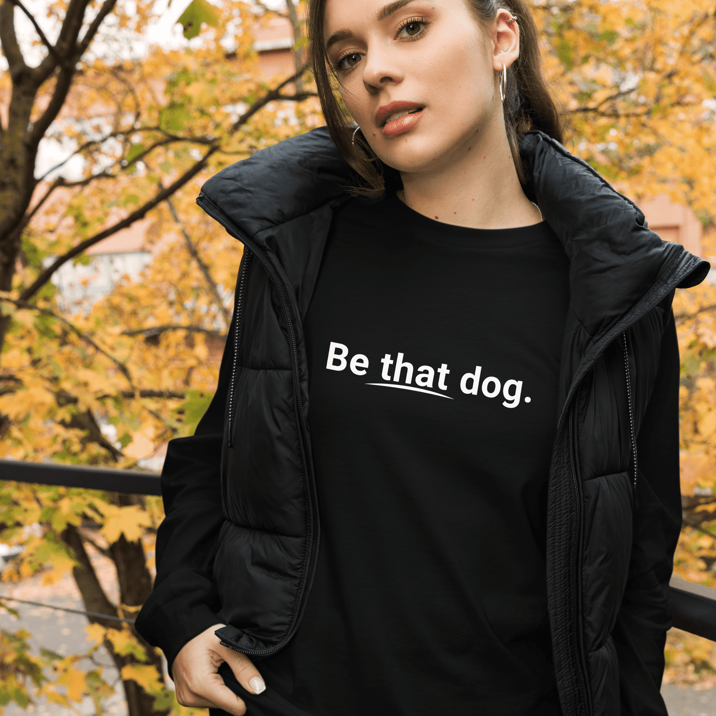 Be That Dog Statement Long Sleeve Tee – Minimalist Dog Lover Shirt - THiNK LiKE A DOG®