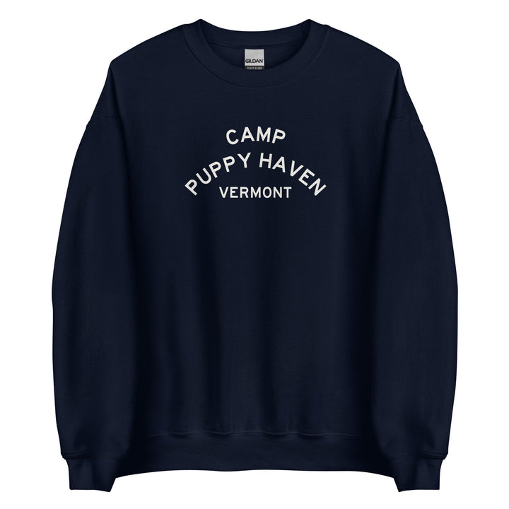 Camp Puppy Haven Vermont Crewneck Sweatshirt | THiNK LiKE A DOG®