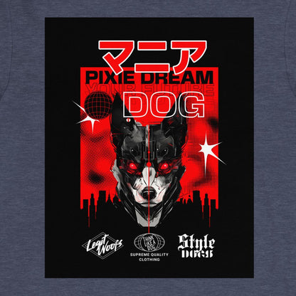 Edgy Dog - Themed Shirt – Manic Pixie Dream Dog Kanji Long Sleeve Tee - THiNK LiKE A DOG®