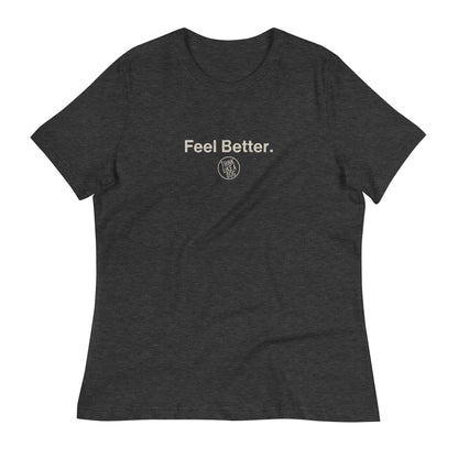 Feel Better Women's T-Shirt with Logo - Dog Lover Comfort Tee - THiNK LiKE A DOG®