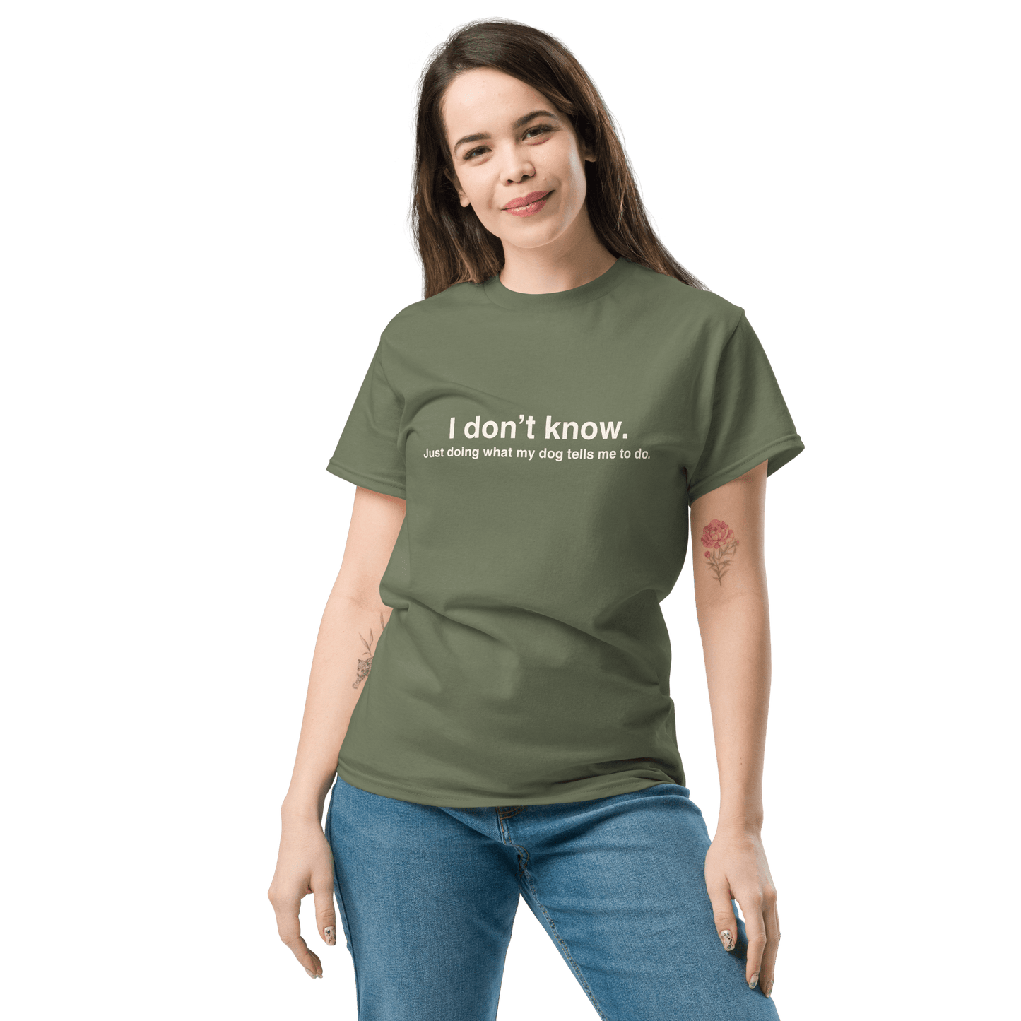 Funny Dog Shirt - "Just Doing What My Dog Tells Me" | Unique Dog Apparel - THiNK LiKE A DOG®