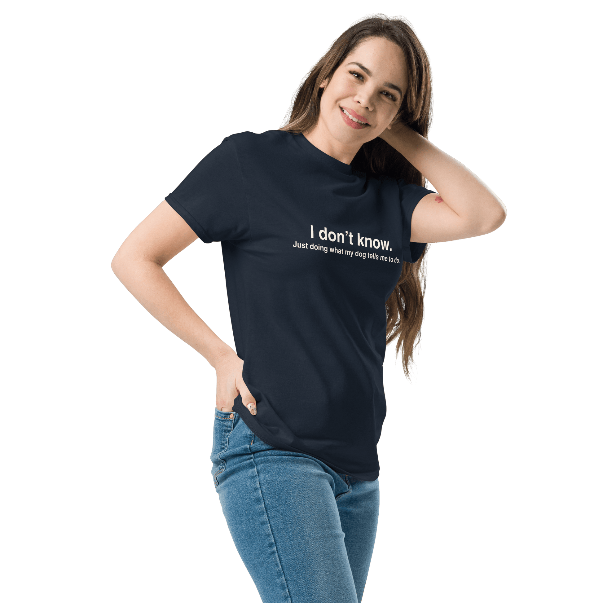 Funny Dog Shirt - "Just Doing What My Dog Tells Me" | Unique Dog Apparel - THiNK LiKE A DOG®