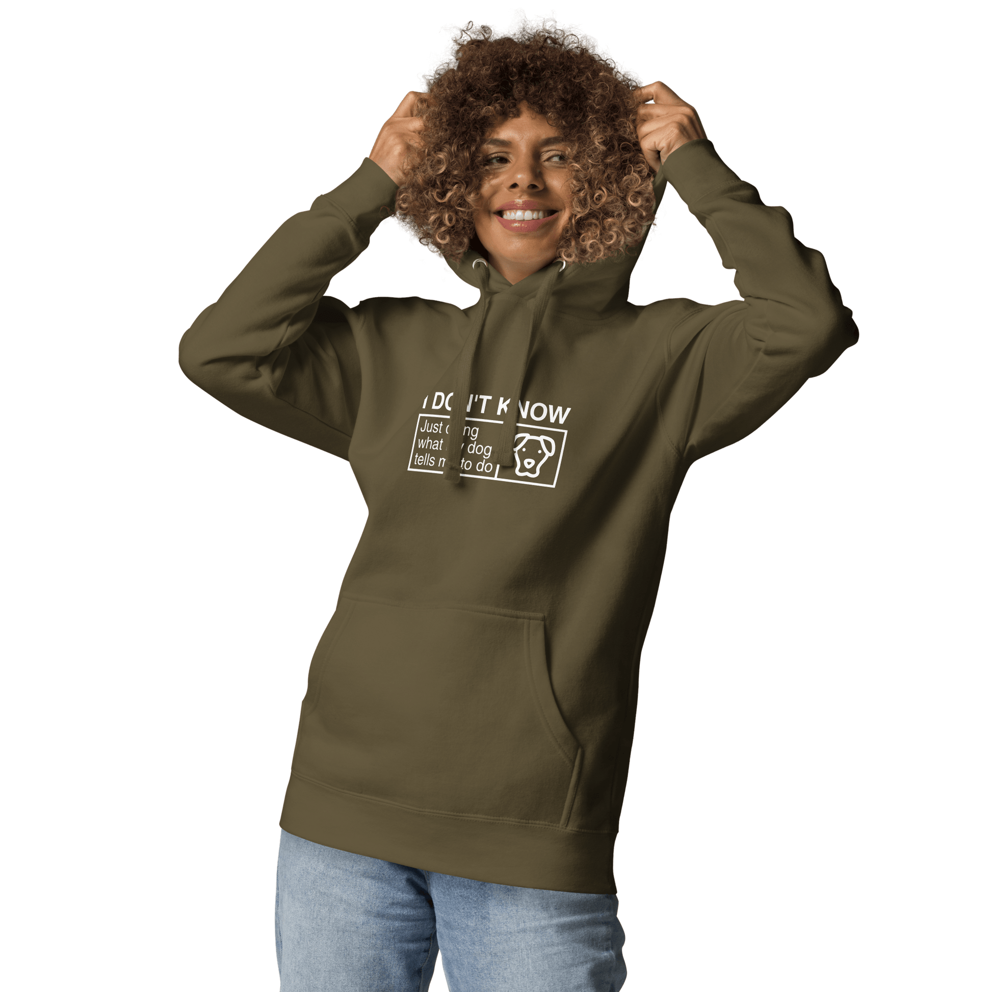 Humorous Dog Hoodie – "I Don’t Know, Just Doing What My Dog Tells Me" - THiNK LiKE A DOG®