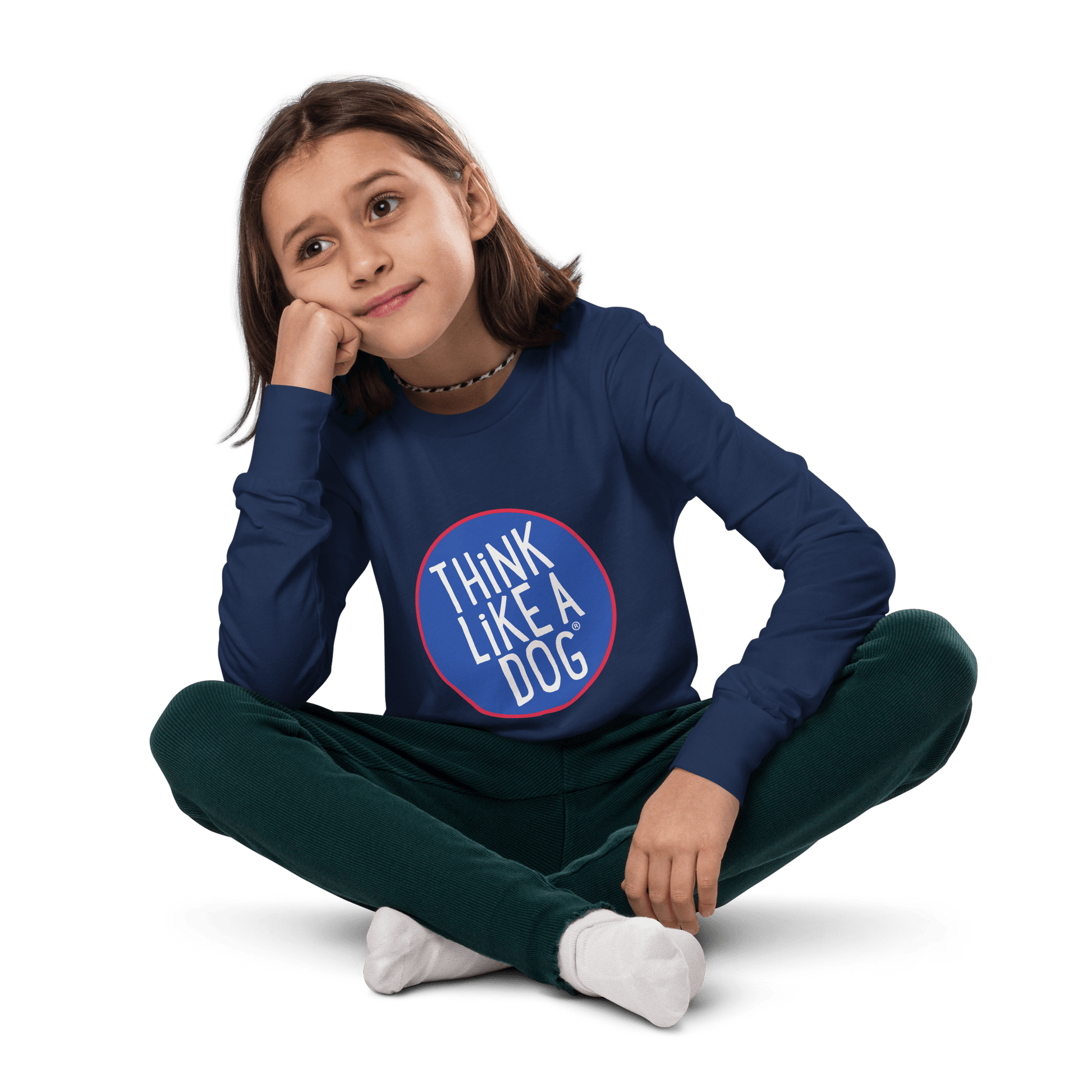 Kids' Think Like A Dog NASA - Style Long Sleeve Tee – Fun & Quirky Dog Apparel - THiNK LiKE A DOG®