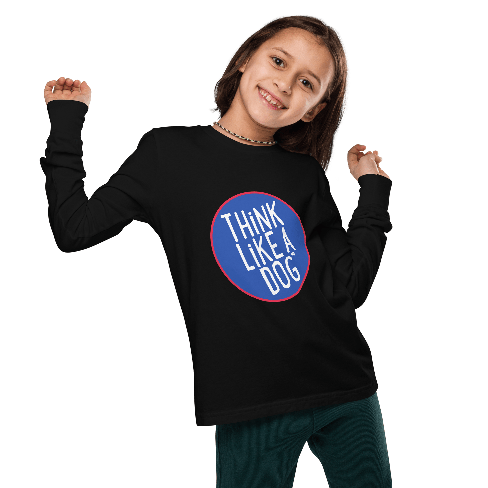 Kids' Think Like A Dog NASA - Style Long Sleeve Tee – Fun & Quirky Dog Apparel - THiNK LiKE A DOG®