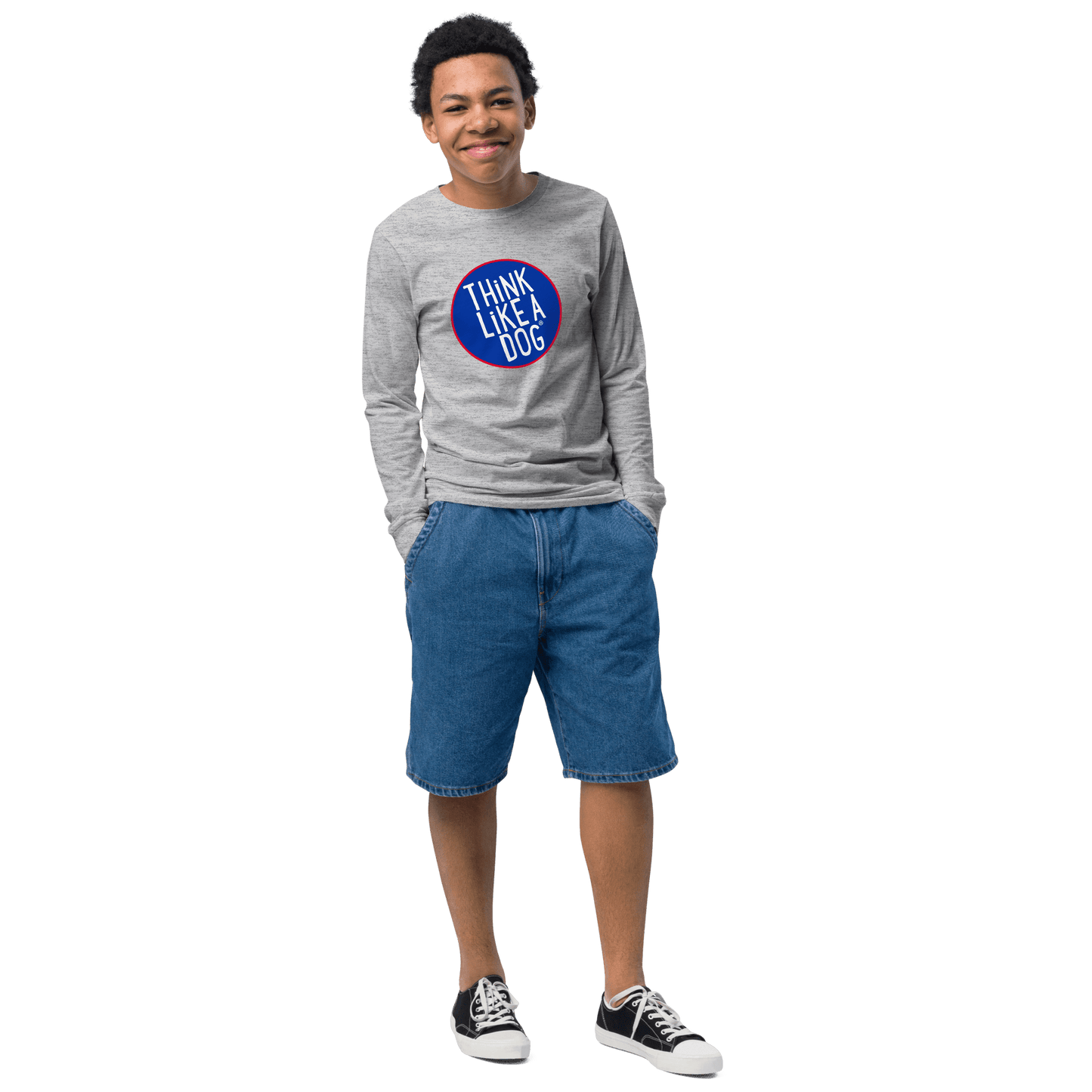 Kids' Think Like A Dog NASA - Style Long Sleeve Tee – Fun & Quirky Dog Apparel - THiNK LiKE A DOG®