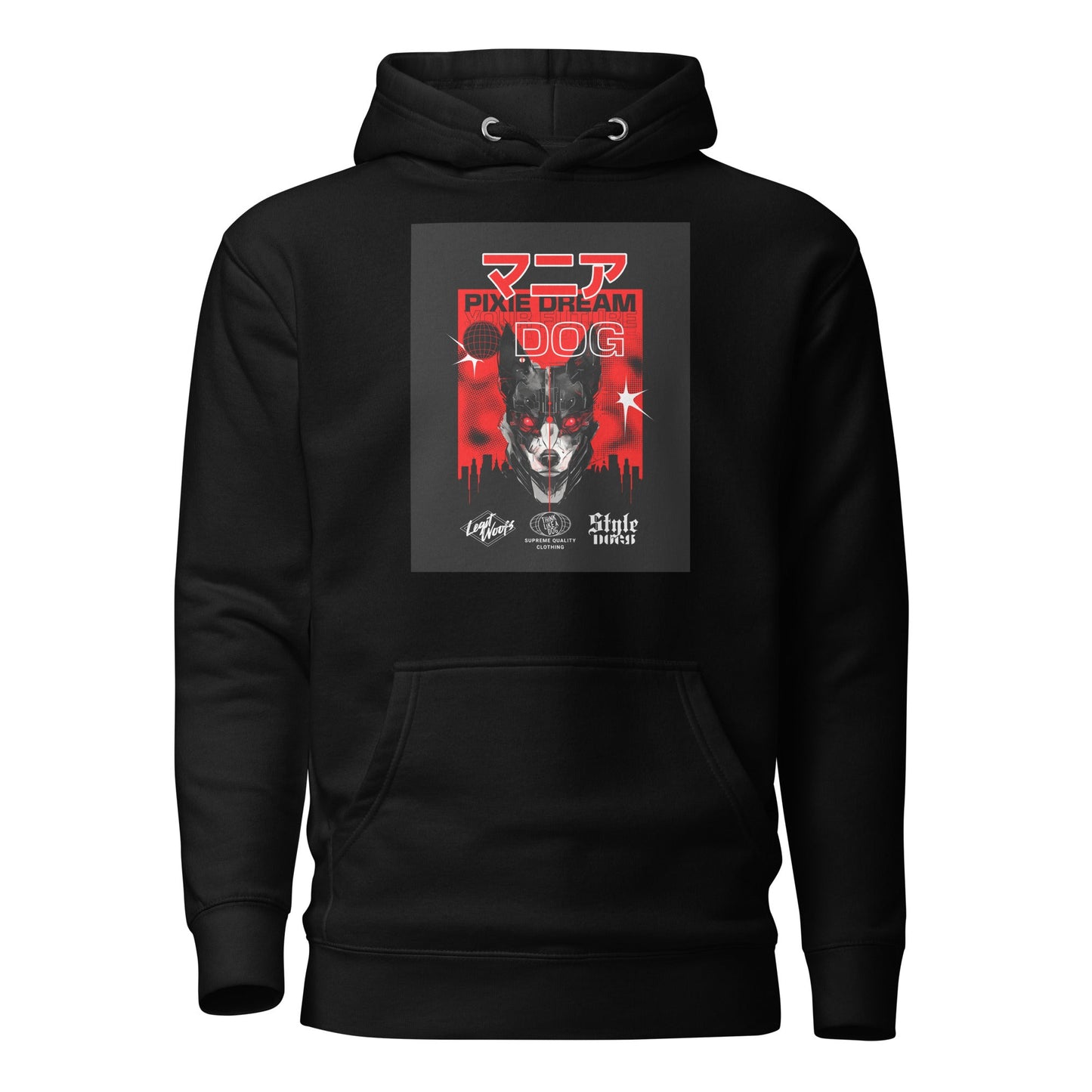 Manic Pixie Dream Dog Kanji Hoodie – Stylish Dog - Themed Apparel with Unique Design - THiNK LiKE A DOG®