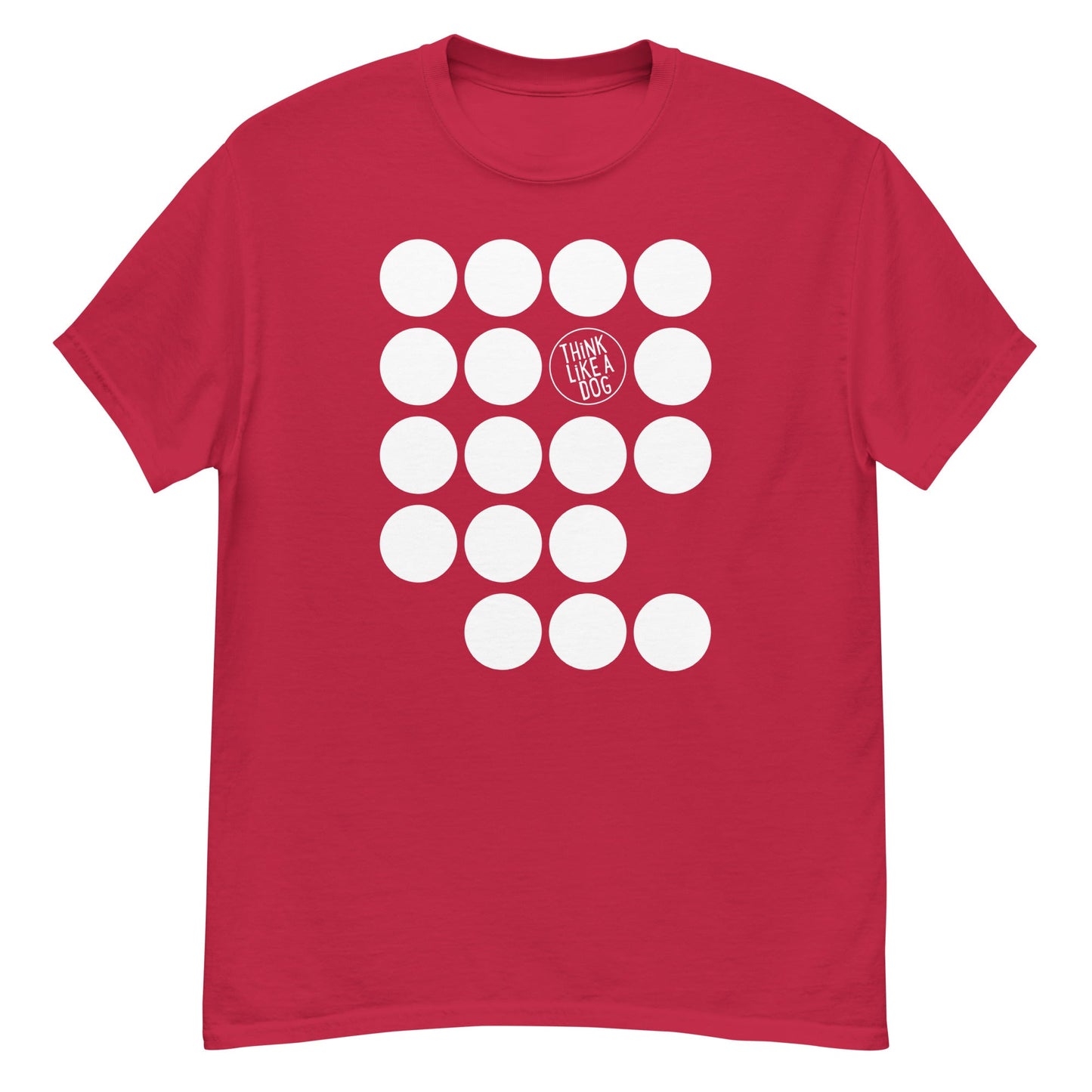 Men's Classic Tee - The Mod Cons Collection - White Field of Spots - THiNK LiKE A DOG®