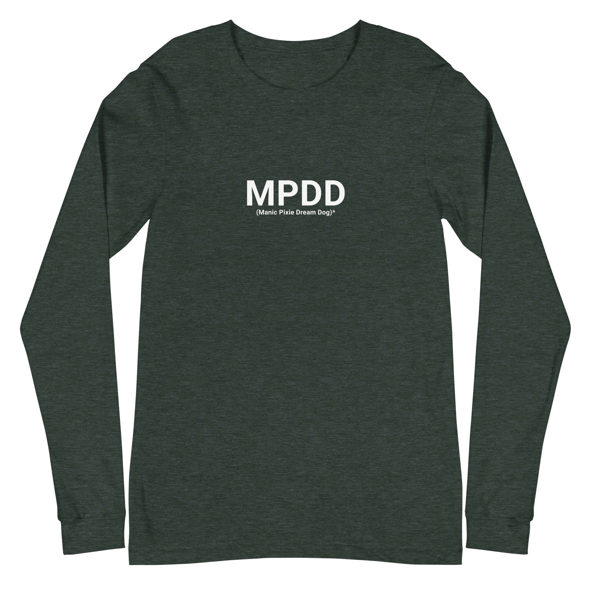 Minimalist Dog - Themed Shirt – MPDD (Manic Pixie Dream Dog) Long Sleeve Tee - THiNK LiKE A DOG®