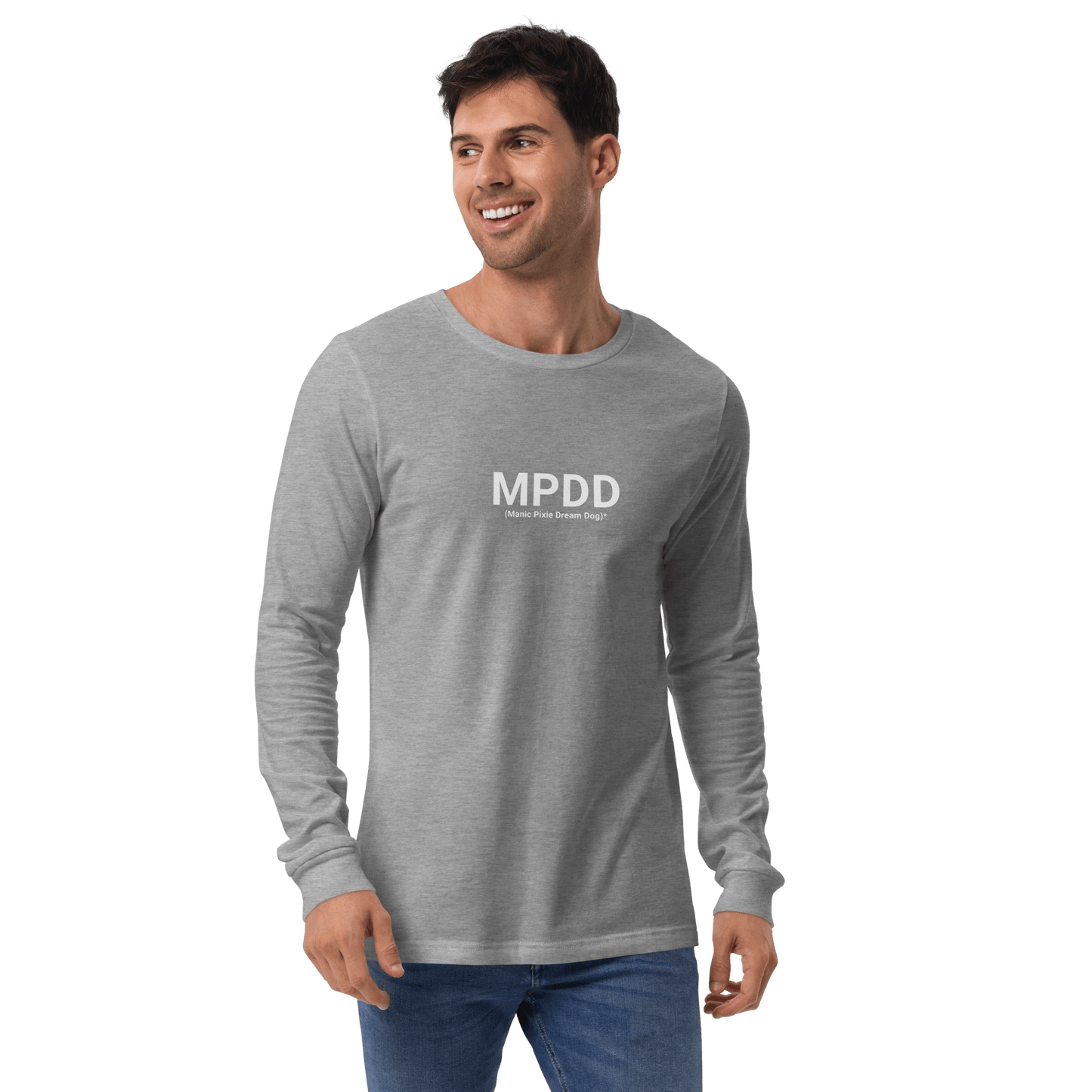 Minimalist Dog - Themed Shirt – MPDD (Manic Pixie Dream Dog) Long Sleeve Tee - THiNK LiKE A DOG®