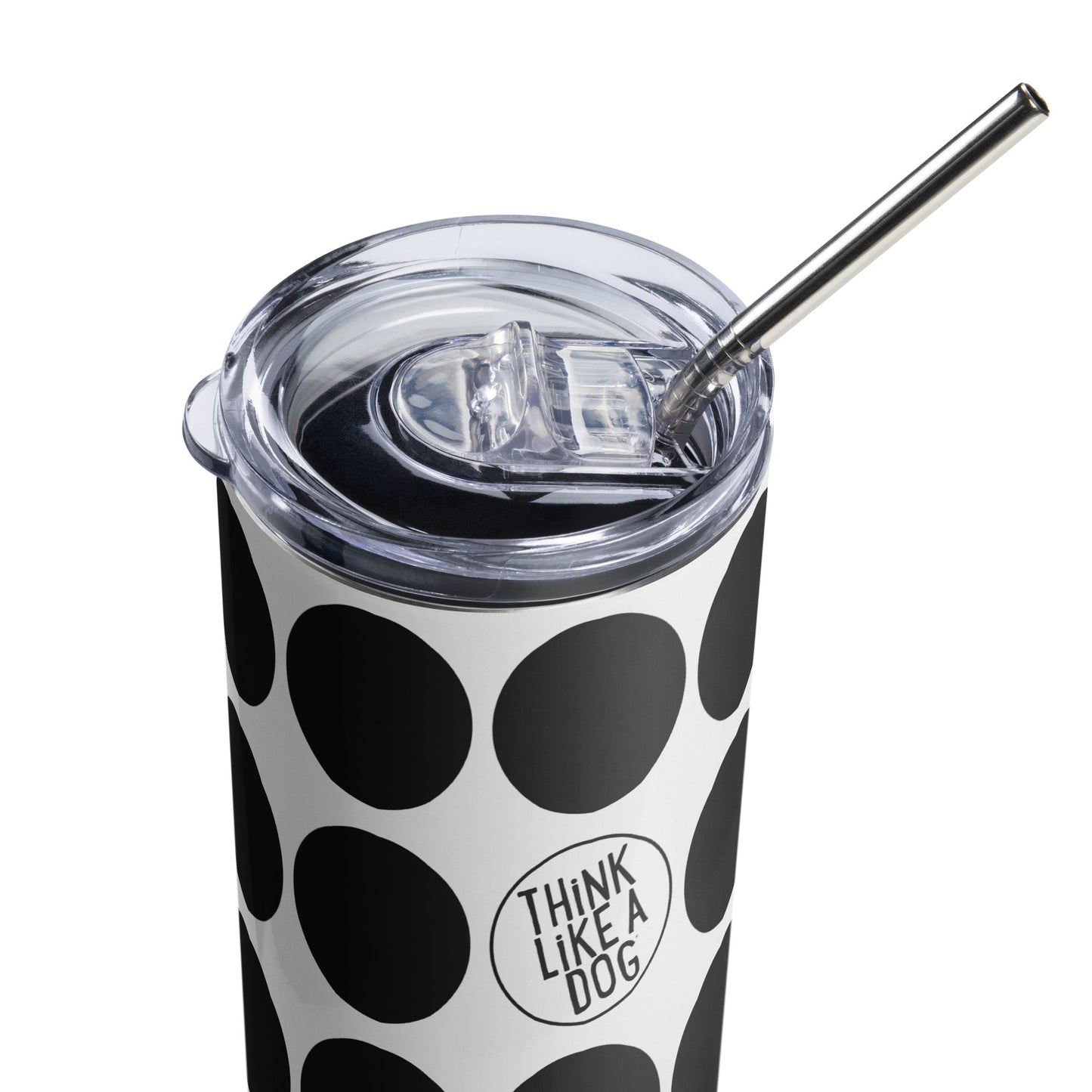 THiNK LiKE A DOG® Black Spots on White Stainless Steel Tumbler - THiNK LiKE A DOG®