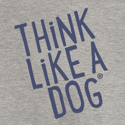 Think Like a Dog Hoodie – Carbon Grey & Navy Logo Comfort - THiNK LiKE A DOG®