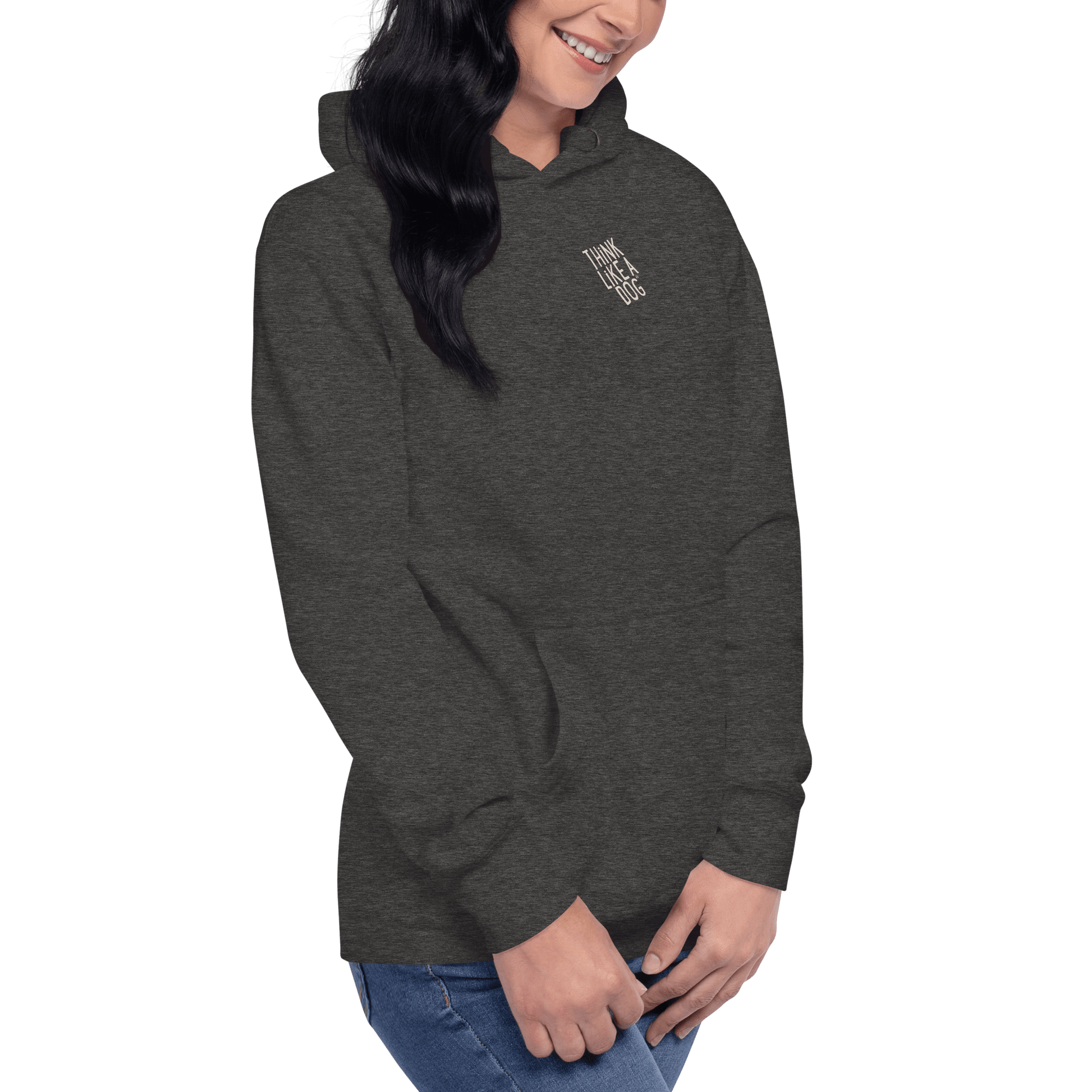 THiNK LiKE A DOG Hoodie – Minimalist Logo, Cozy & Stylish for Dog Lovers - THiNK LiKE A DOG®