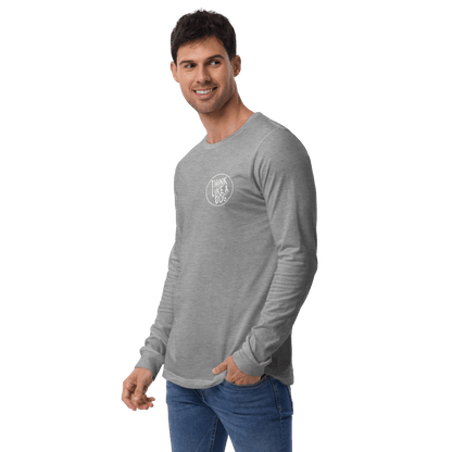 THiNK LiKE A DOG Long Sleeve Tee | Minimalist Dog Lover Shirt - THiNK LiKE A DOG®