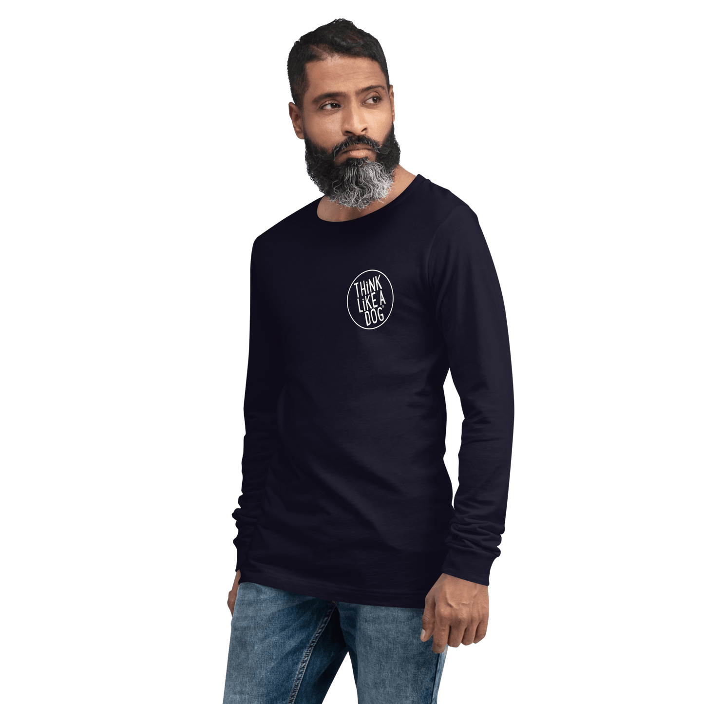 THiNK LiKE A DOG Long Sleeve Tee | Minimalist Dog Lover Shirt - THiNK LiKE A DOG®