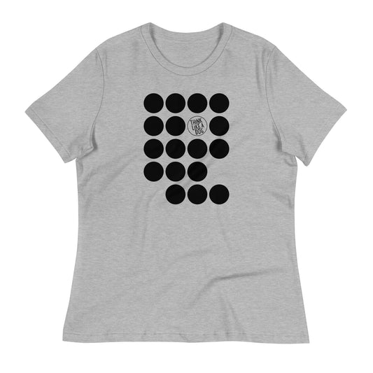 Women's Relaxed T-Shirt Field Of Spots - THiNK LiKE A DOG®