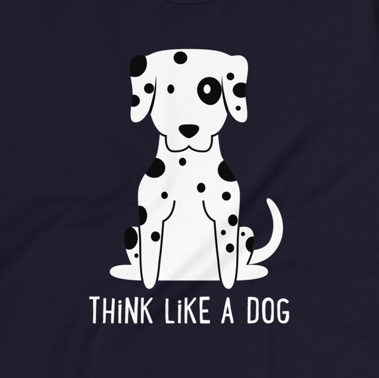 Women's Relaxed T-Shirt Spot White Type - THiNK LiKE A DOG®