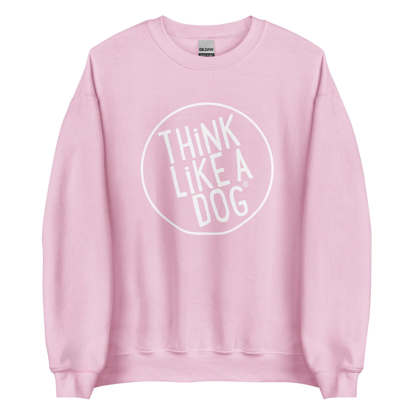 THiNK LiKE A DOG® Large White Logo Unisex Sweatshirt - THiNK LiKE A DOG®