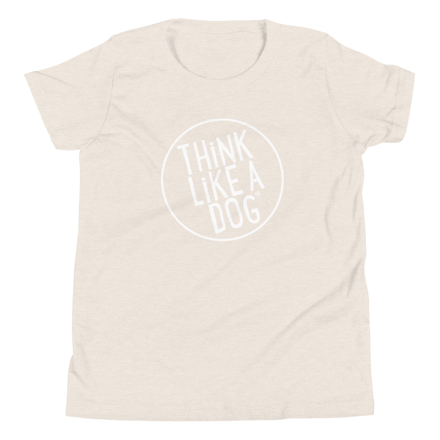 THiNK LiKE A DOG® White Logo Kids Short Sleeve T-Shirt - THiNK LiKE A DOG®